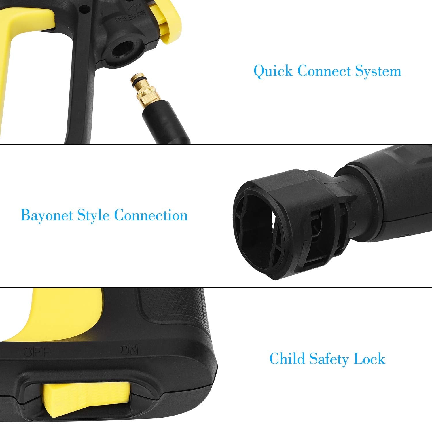 Jajadeal Car Wash Lance Trigger Gun Kit for Karcher K2 K3 K4 K5 K6 K7, Pressure Washer Spray Lance Extension Accessory Jet Lance Dirt Blaster with