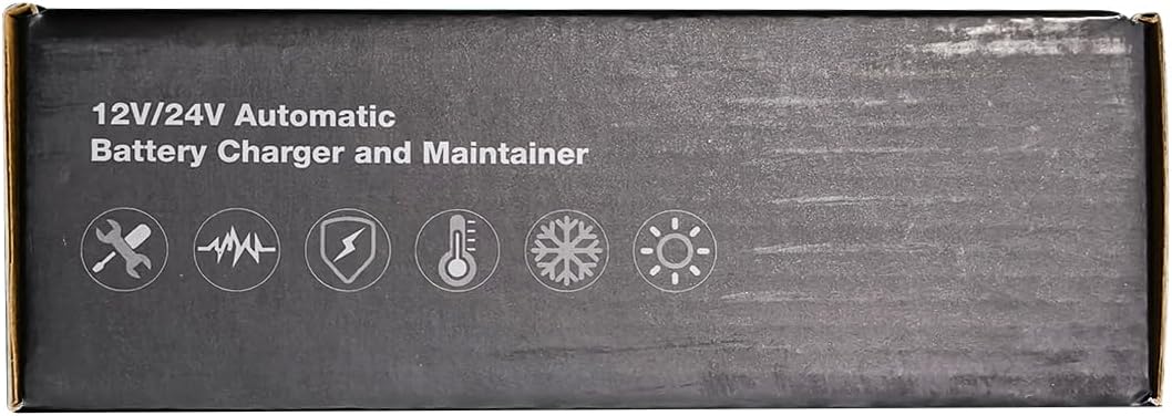 Battery Charger 10A, NEXPEAK 12V 24V LiFePO4 Car Battery Chargers, Automatic Maintainer with Temperature Compensation for Car Motorcycle Truck, AGM, Gel, Wet, SLA