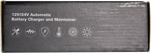 Battery Charger 10A, NEXPEAK 12V 24V LiFePO4 Car Battery Chargers, Automatic Maintainer with Temperature Compensation for Car Motorcycle Truck, AGM, Gel, Wet, SLA