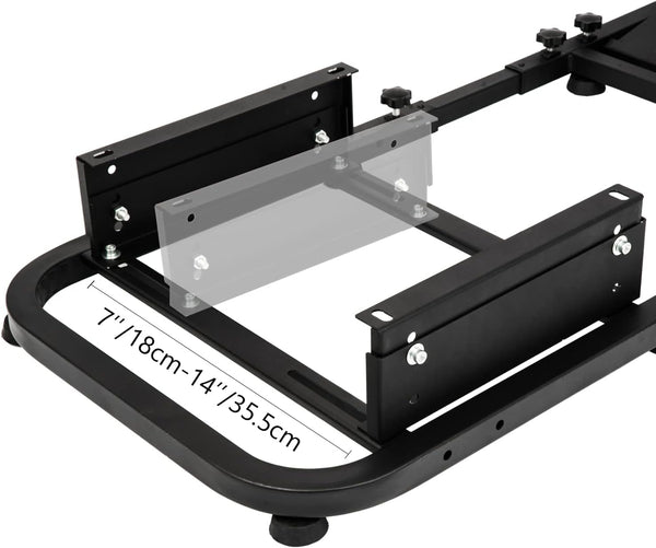 Anman Racing Wheel Cockpit Steering Wheel Stand With Seat Gaming Simulator Cockpit Adjustable Fit For Logitech G25 G27 G29 G920 G923 Thrustmaster T80 T150 NOT Include Wheel Shifter and Pedals