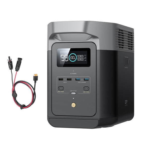 EcoFlow DELTA 2 Portable Power Station with 1-3kWh Expandable Capacity, LFP Battery, Fast Charging, Use as a Solar Generator for Home Backup Power, Camping & RVs