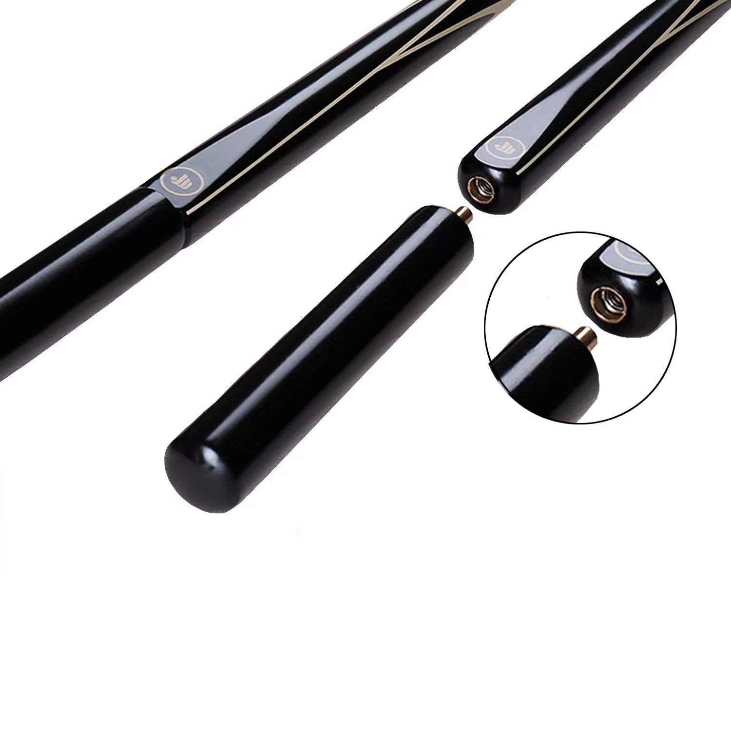 AONETIGER 3/4 Jointed Snooker Billiard Pool Cue Handmade Ash Shaft 3 Piece Tips 9.7mm with Extension Accessories Hard Case/Bag to Choose