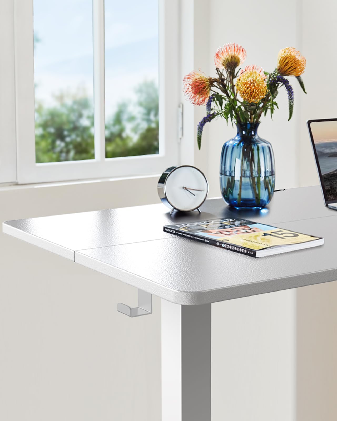 ErGear Electric Standing Desk Height Adjustable 120 x 60cm, Sit Stand Desk with 4 Memory Smart Pannel for Home Office with Splice Board