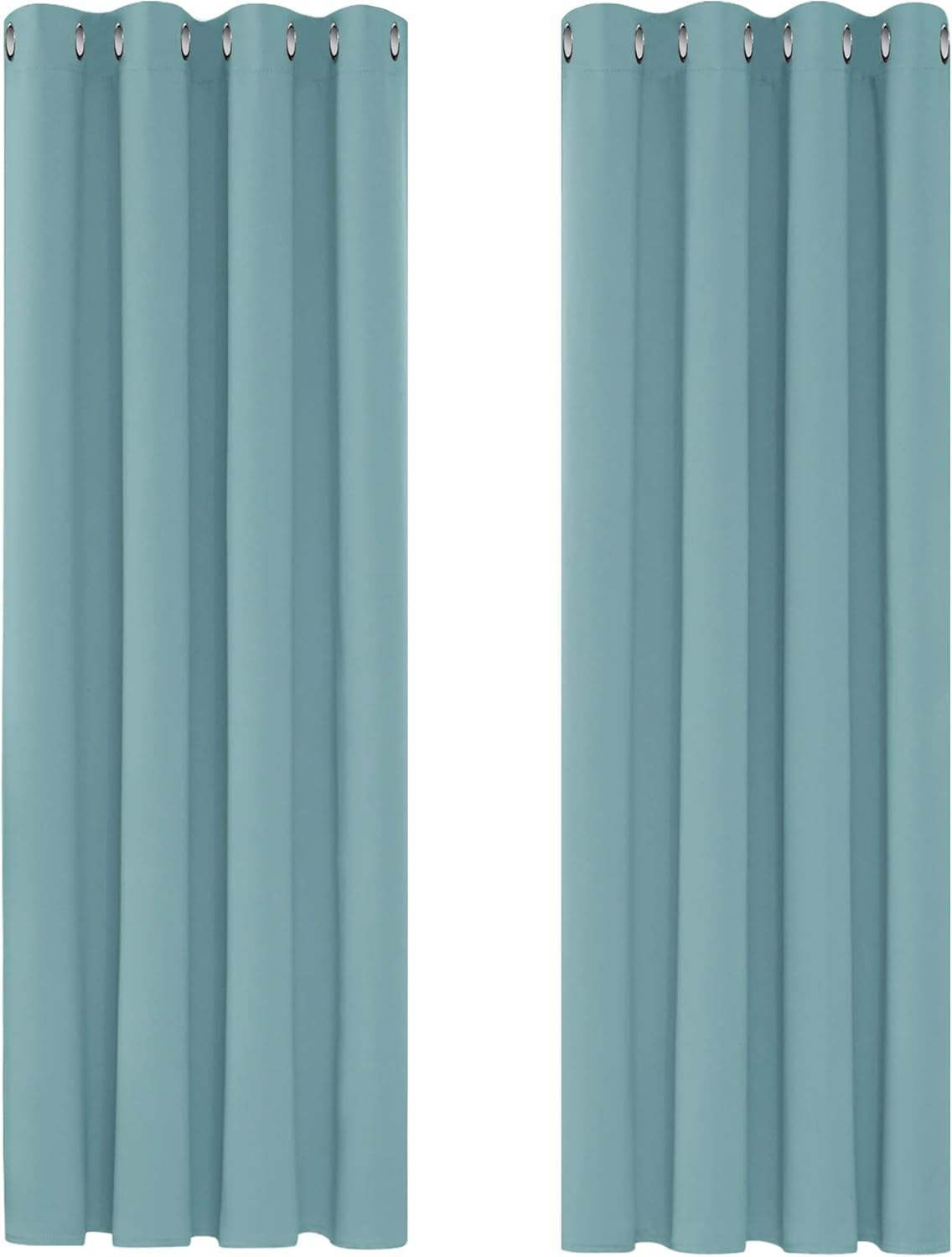 Deconovo Blackout Curtains Eyelet Super Soft Thermal Insulated Ring Top Blackout Curtains for Nursery 46 x 54 Drop Inch Dark Grey 2 Panels