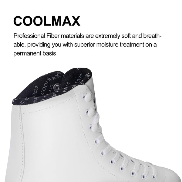 Nattork Figure Skates Excellence Stainless Steel Blades Ice Figure Skating with Enhanced Support Strength Performance and Ultimate Comfort for Youth and Adult