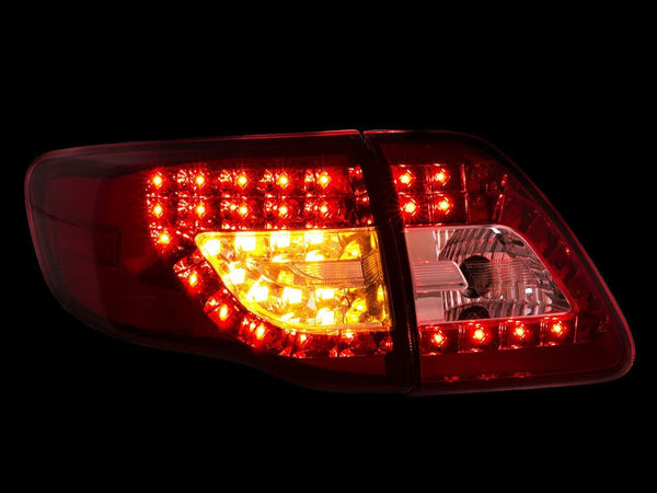 GAZOZ PERFORMANCE Exterior Accessories - LED Tail Light Compatible with Corolla 2009-2010 E140/E150 Altis LED Tail Light Brake Turn Signal - Red/Clear
