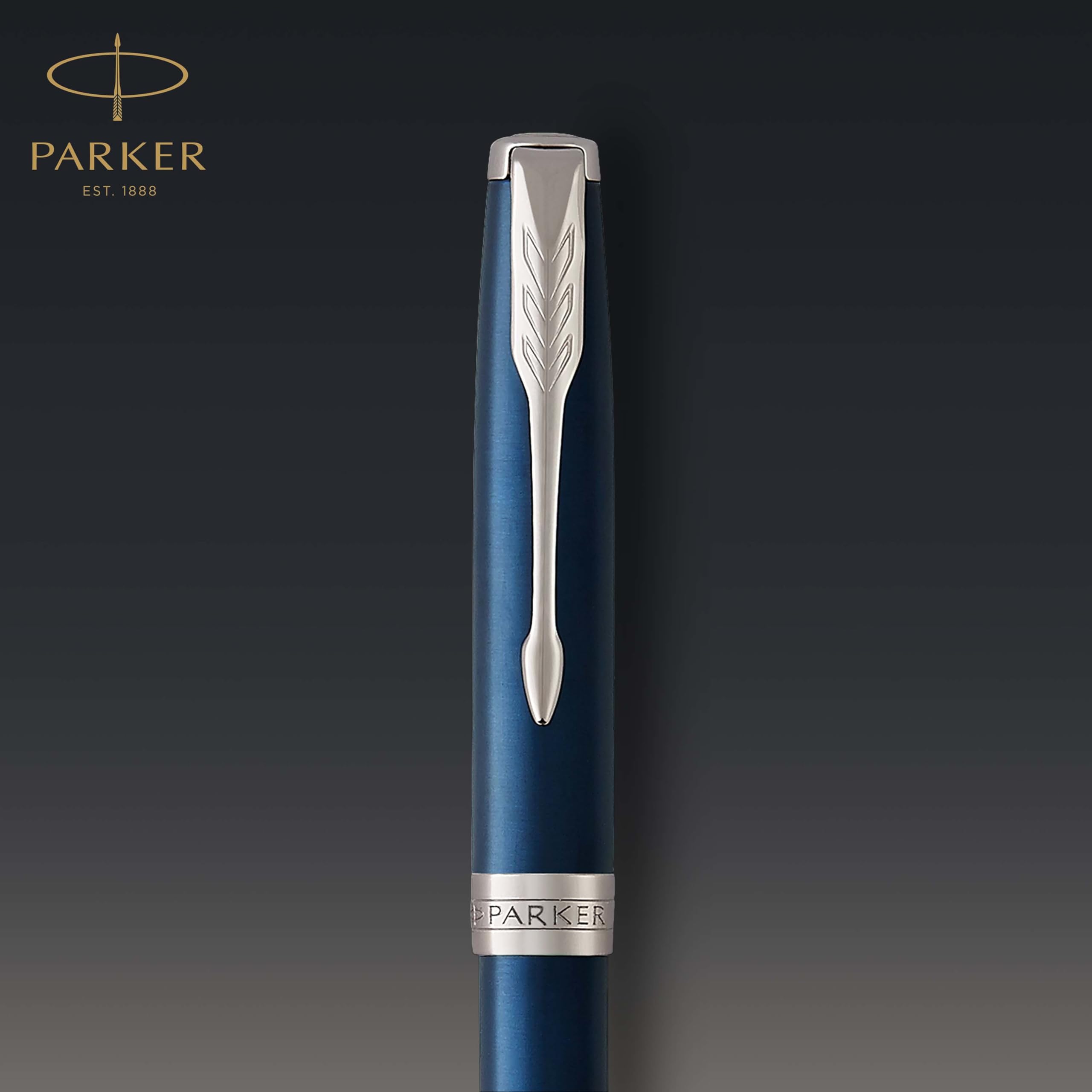 Parker Sonnet Ballpoint Pen | Stainless Steel with Gold Trim | Medium Point | Handwriting Pens & Stationery Supplies | Black Ink | Gift Box