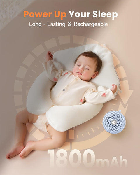 Dreamegg White Noise Machine, Portable Sound Machine Baby Features Powerful Battery, D11Max Sleep Aid Sound Machine for Baby Adults 21 Soothing Sounds for Sleeping Nursery Travel Gift USB Rechargeable