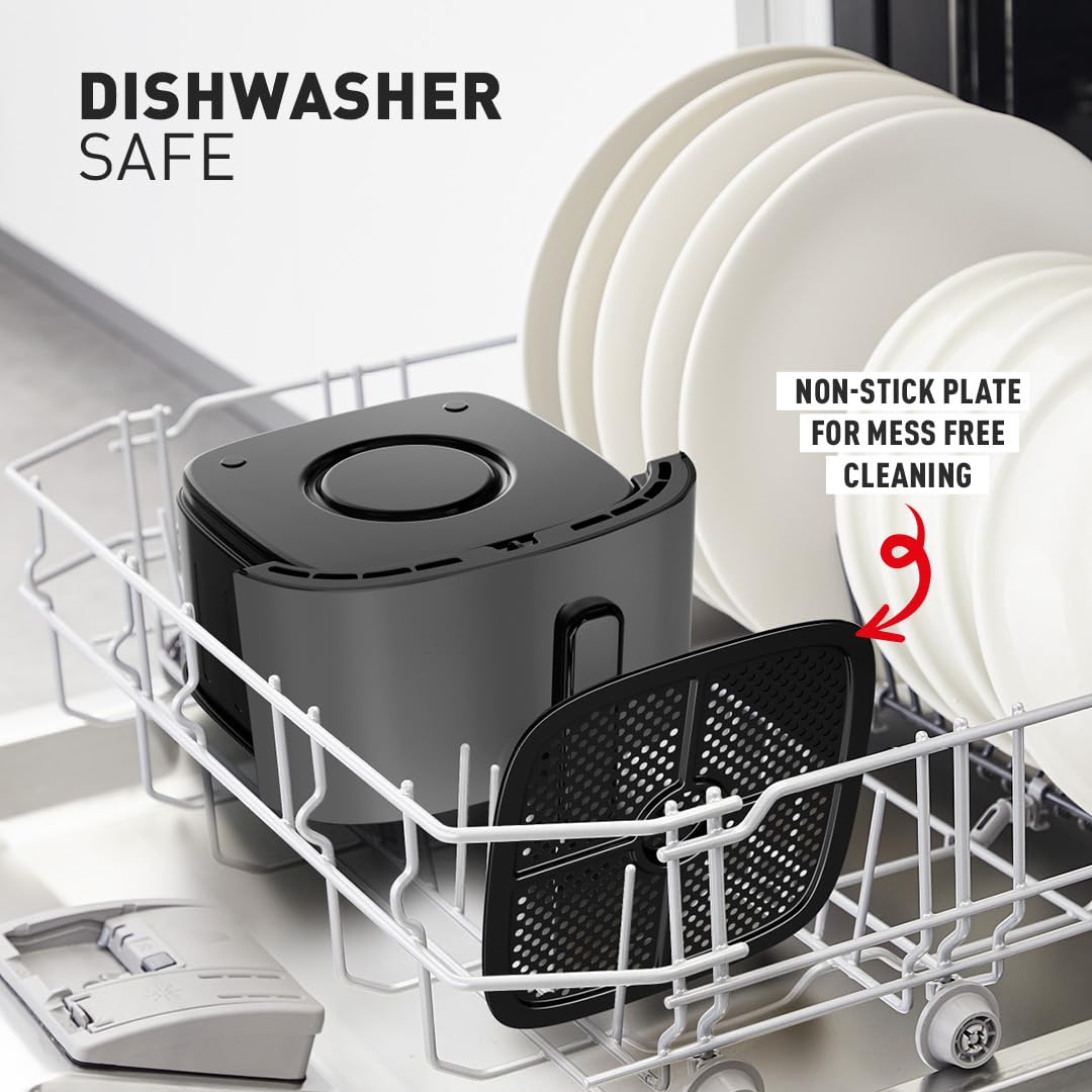 Tefal Easy Fry Max Digital Air Fryer, 5L, 10in1, Uses No Oil, Air Fry, Extra Crisp, Roast, Bake, Reheat, Dehydrate, 6 Portions, Non-Stick, Dishwasher Safe Baskets, Black EY245840