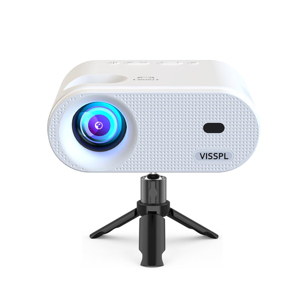 Mini Projector 15000L, Full HD 1080P, VISSPL Full HD 1080P, Portable Outdoor with Tripod, Home Theater Movie Phone Projector Compatible with Android/iOS/Windows/TV Stick/HDMI/USB