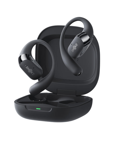 SHOKZ OpenFit 2 Open-Ear Headphones, True Wireless Bluetooth Earphones with Microphone, Earhook Earbuds with 48 Hours of Playtime, USB-C Fast Charging, IP55 Water-Resistant, with Carrying bag, Black