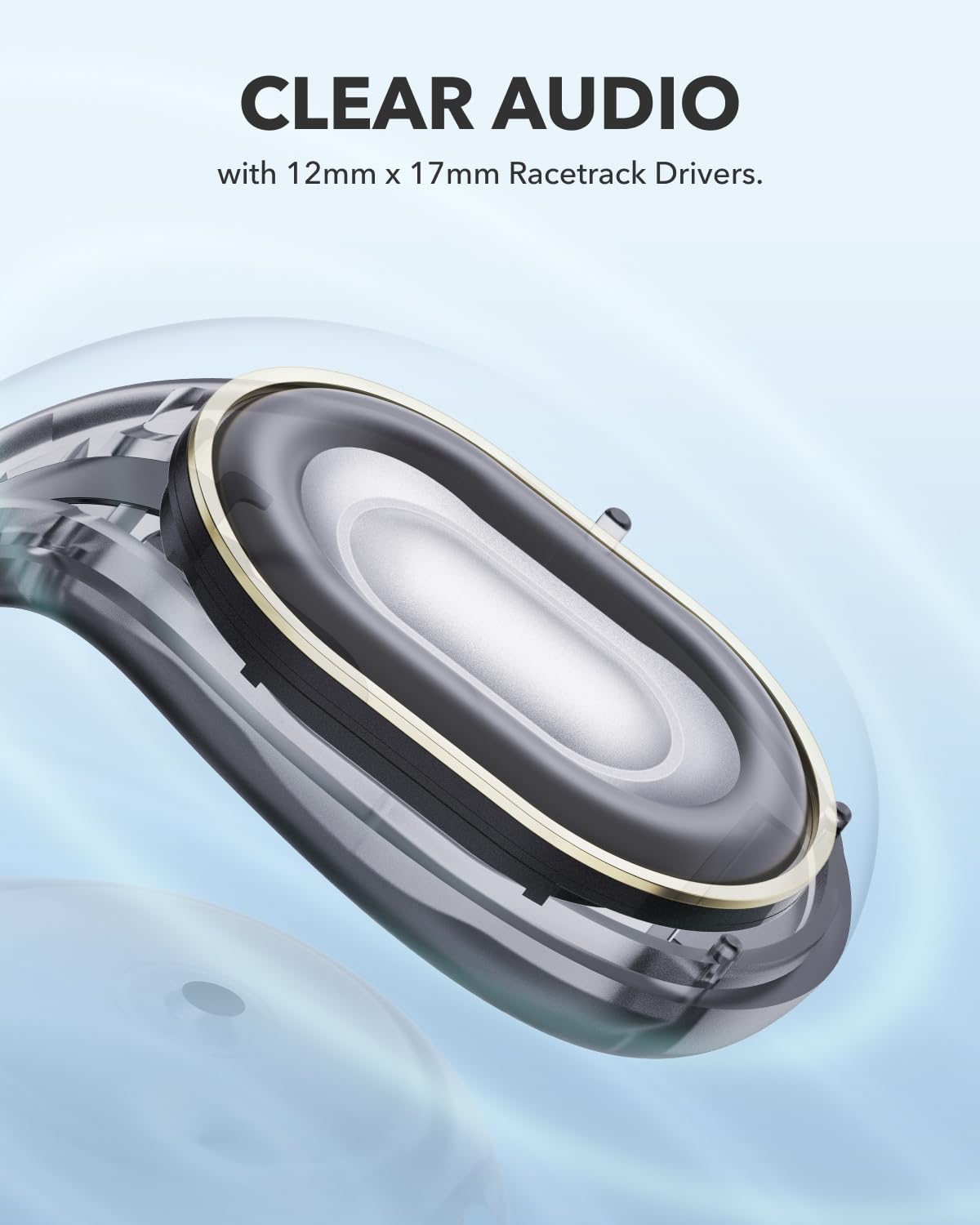soundcore C30i by Anker, Open-Ear Earbuds, Clip-On Earphones, Lightweight Comfort, Stable Fit, Firm-Shell Design, Attachable Ear Grips, Big Drivers for Clear Audio, 30H Play, IPX4 Water-Resistant