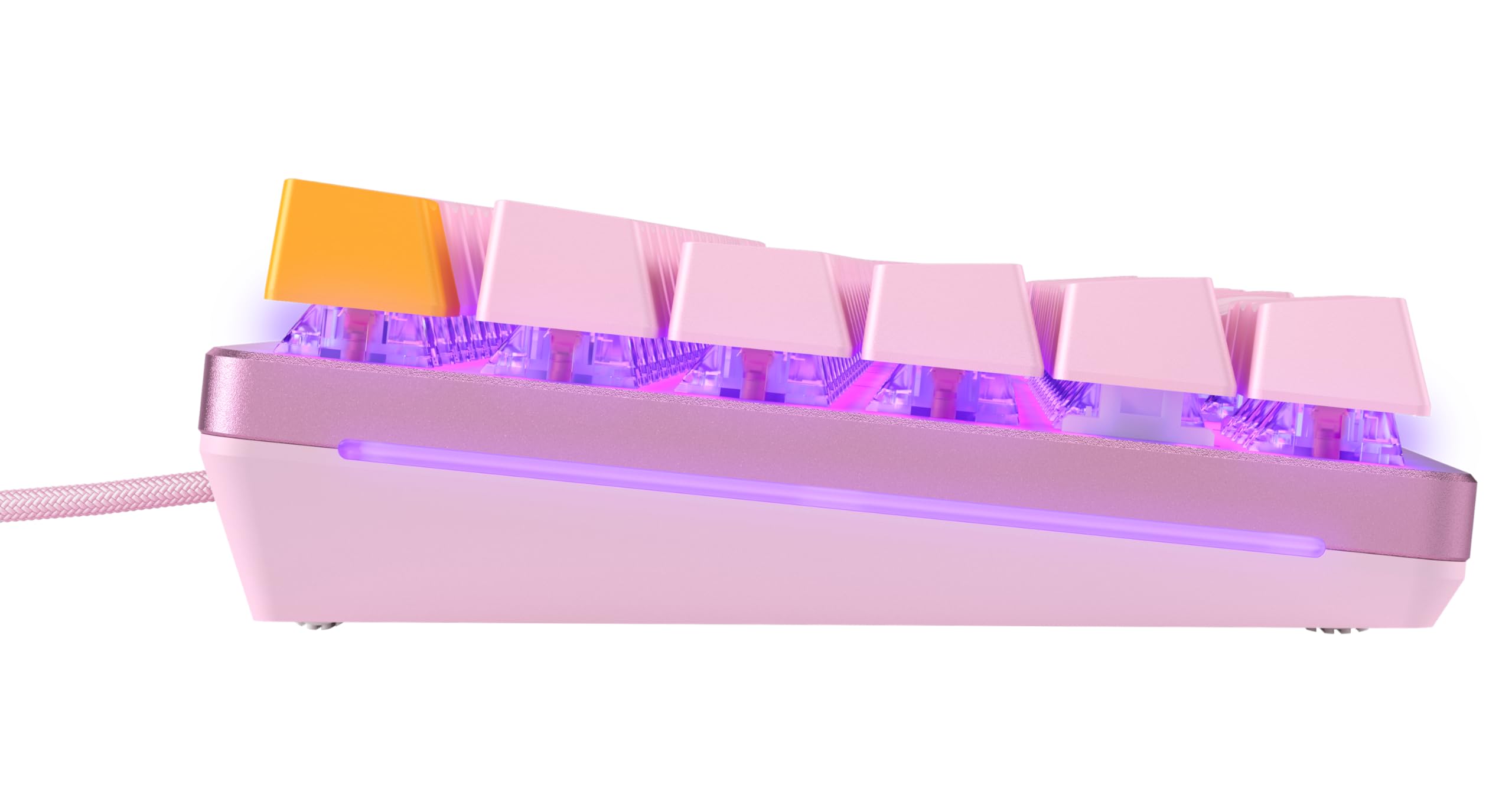 Glorious Gaming GMMK 2 Full Size (96%) - Mechanical Gaming Keyboard, Aluminium Frame, Customisable, Doubleshot Caps, Fox Switches, Per Key RGB, Full NKRO, English UK QWERTY Layout - Pink