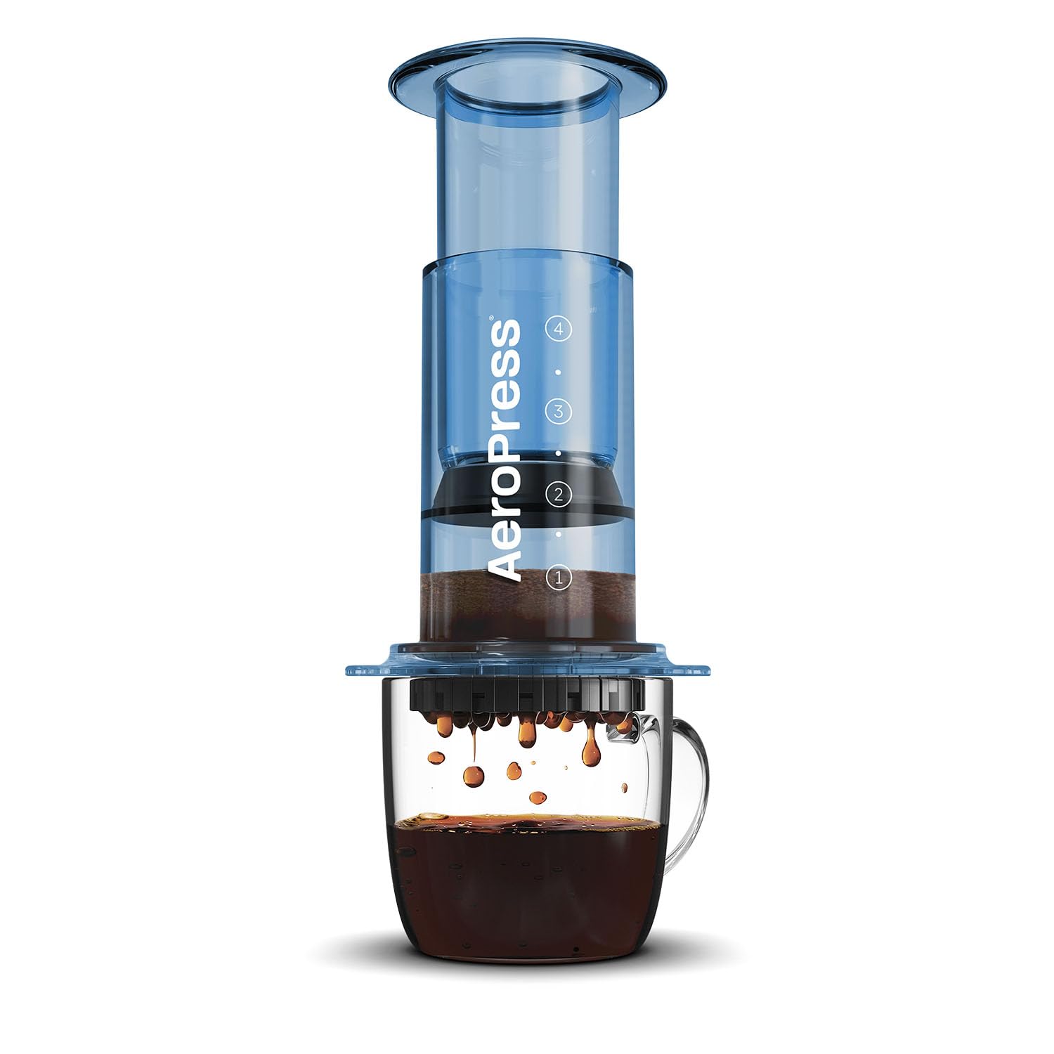 AeroPress Clear Coffee Press  3 In 1 Brew Method Combines French Press, Pourover, Espresso, Full Bodied Coffee Without Grit or Bitterness, Small