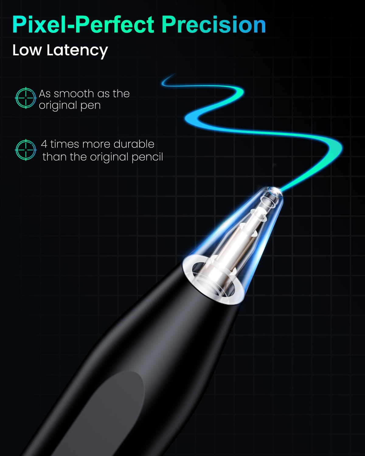 Variglas Pencil for iPad - 2018-2025 15 Minutes Fast Charging, Palm Rejection,Tilt Sensitivity, Stylus Pen Compatible with iPad Pro 11"/12.9"/13", 11/10/9/8/7/6th Gen, Air 3-6, Mini 5/6