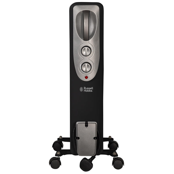 Russell Hobbs 1500W/1.5KW Oil Filled Radiator, 7 Fin Portable Electric Heater - White, Adjustable Thermostat with 3 Heat Settings, Safety Cut-off, 15 m sq Room Size, RHOFR5001, 2 Year Guarantee