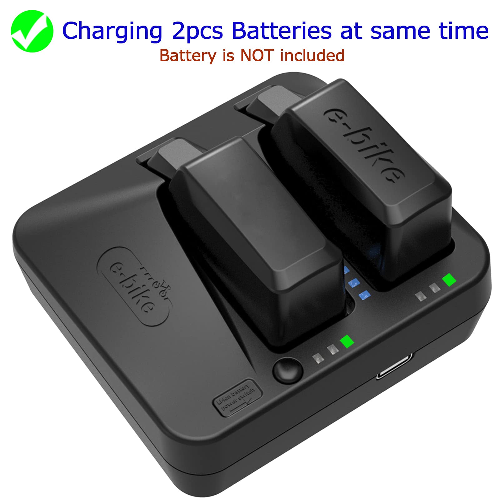 2-Port Battery Charger for SRAM Red eTap AXS Battery [Battery NOT Included]