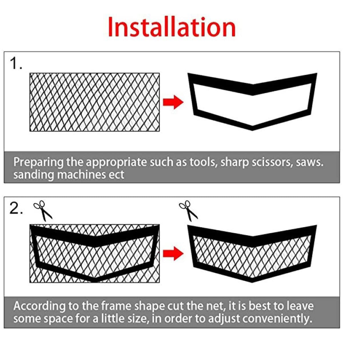 Car Mesh Grille, 100 * 30cm Universal Aluminium Alloy Car Racing Grill Net Vent Tuning Durable Honeycomb Grille Mesh for Bumper, Hood Vents, Fenders (3 * 6MM)