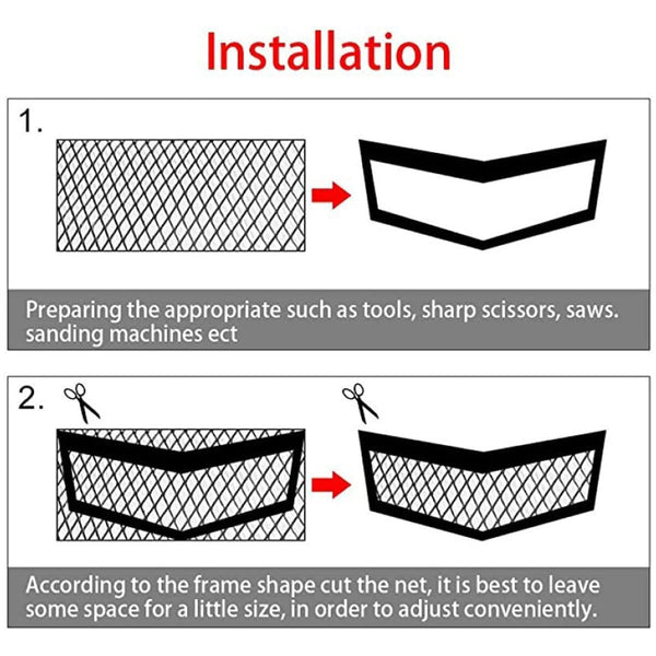 Car Mesh Grille, 100 * 30cm Universal Aluminium Alloy Car Racing Grill Net Vent Tuning Durable Honeycomb Grille Mesh for Bumper, Hood Vents, Fenders (3 * 6MM)