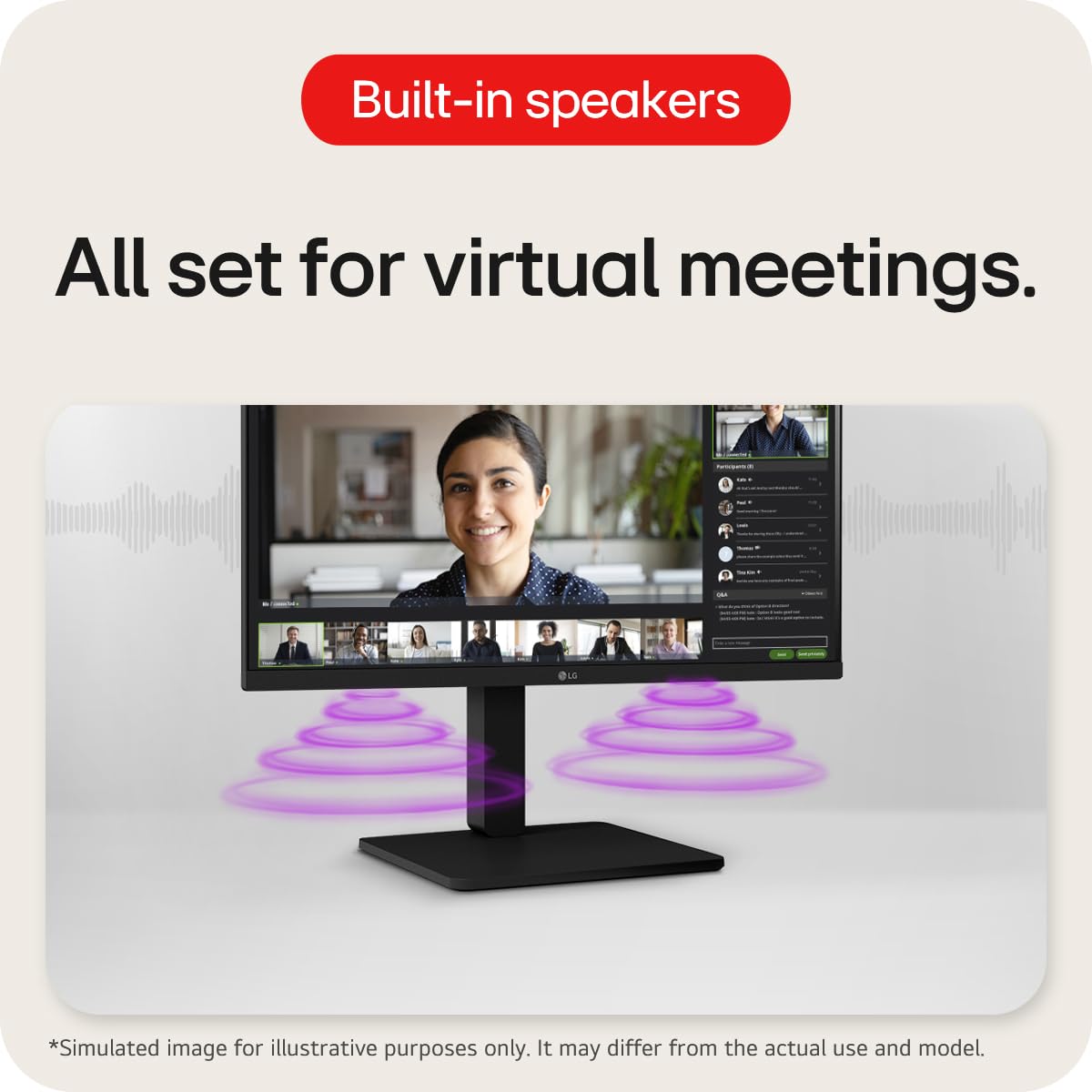 LG Electronics Monitor 27MR400-B, 27 Inch, Full HD 1080p, 100Hz, 5ms GtG, IPS Panel, AMD FreeSync, Smart Energy Saving, Anti-Glare, HDMI, Matte Black