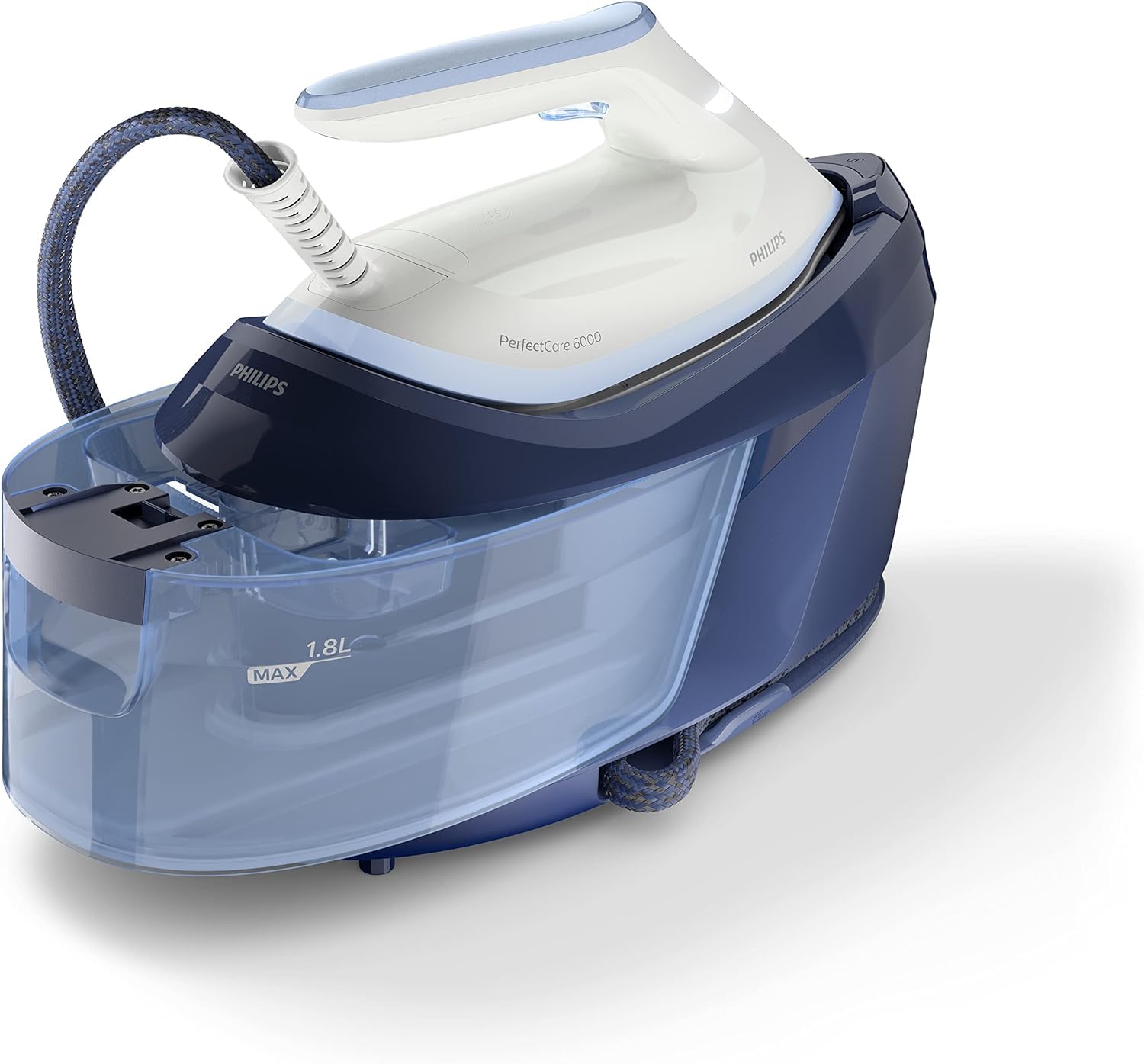 Philips PerfectCare Serie 6000 Steam Generator, 2400 W, 600g Steam Flow, 8 Bar Pressure, No Burns with OptimalTEMP Technology, 1.8L Tank, Black (PSG6066/26)