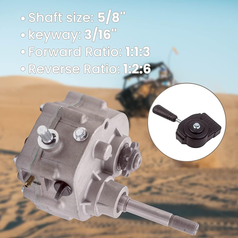 maXpeedingrods Go Kart Forward Reverse Gear Box 5/8 Inch TAV30 10T/12T for 2-11HP Engine 30 Series Go-Karts Accessories