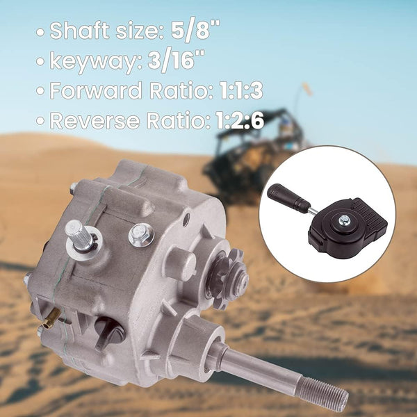 maXpeedingrods Go Kart Forward Reverse Gear Box 5/8 Inch TAV30 10T/12T for 2-11HP Engine 30 Series Go-Karts Accessories