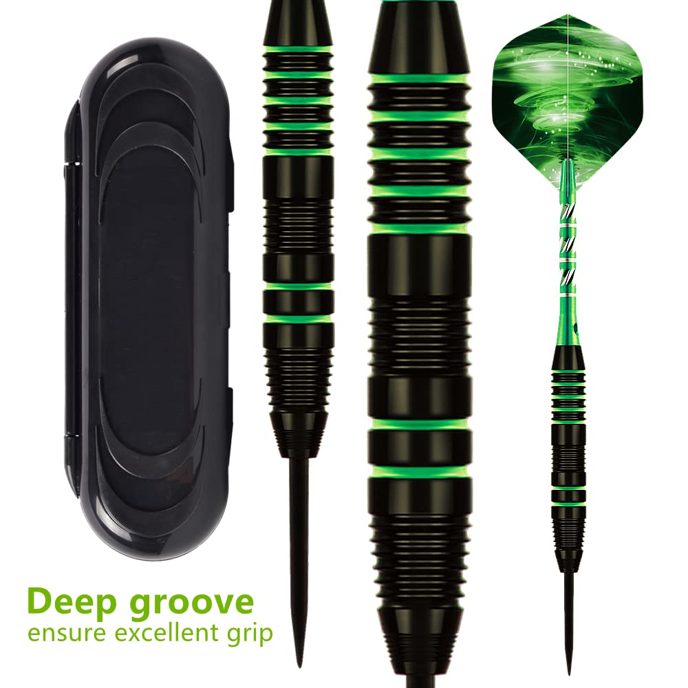 Steel Tip Darts Set,3 Pack Professional Dart with Aluminum Shafts and Darts Case