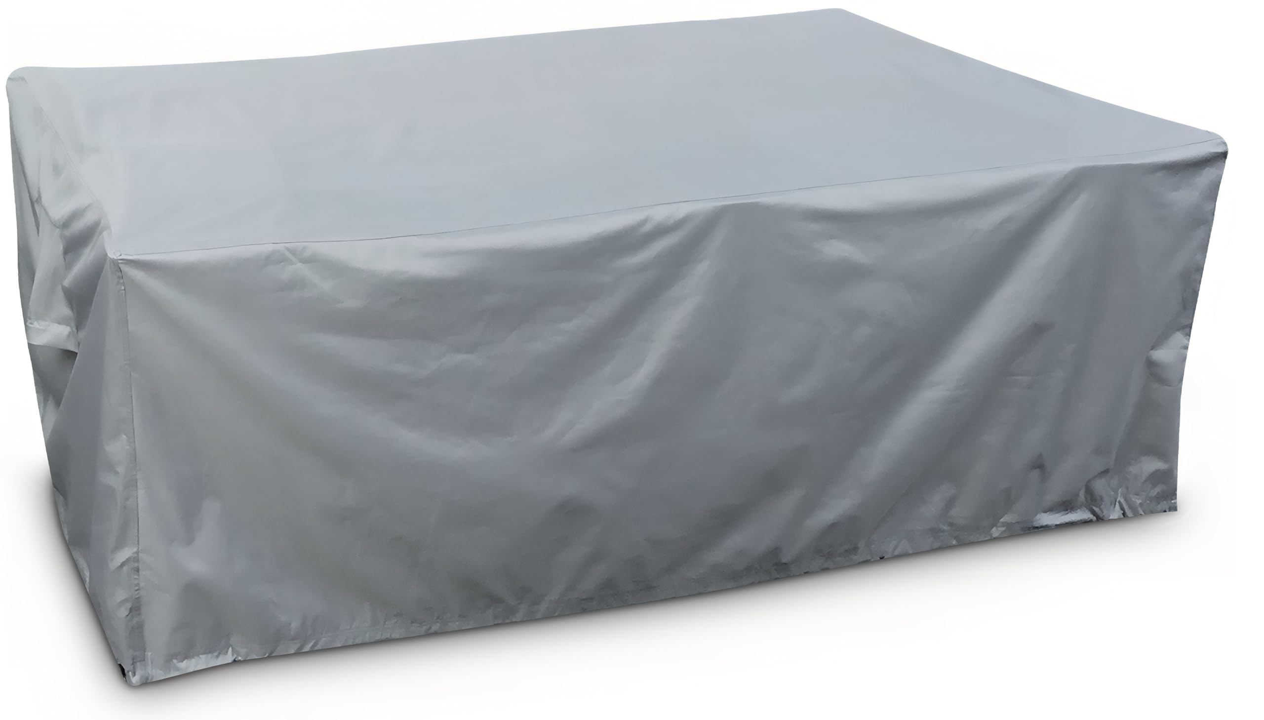 Kingsbridge Rectangular Garden Furniture Table Cover 600D Heavy Duty Fabric, Double Stitching, Waterproof, Anti UV, Breathable, Rip Proof, Grey