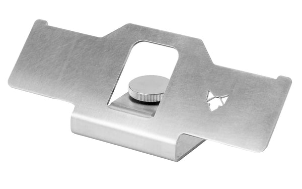 FENNEK Fire Plate Adapter for Flame Salmon Holder | For Fire Plates 5-15 mm Thick | Secure Hold Thanks to Knurled Nut | 100% Stainless Steel | Made in