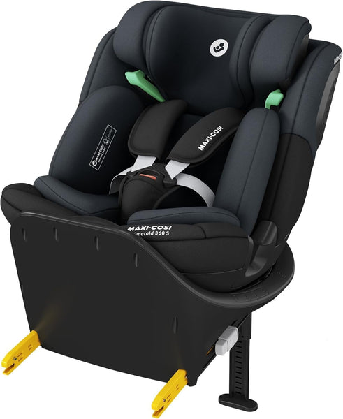 Maxi-Cosi Emerald S i-Size, 360 Swivel Car Seat, 0-12 Years 40-150cm, Multi-Age Baby Car Seat, Isofix 0-36 kg car seat, Rearfacing, 4 Recline Positions, G-Cell Side Impact Protection, Tonal Graphite