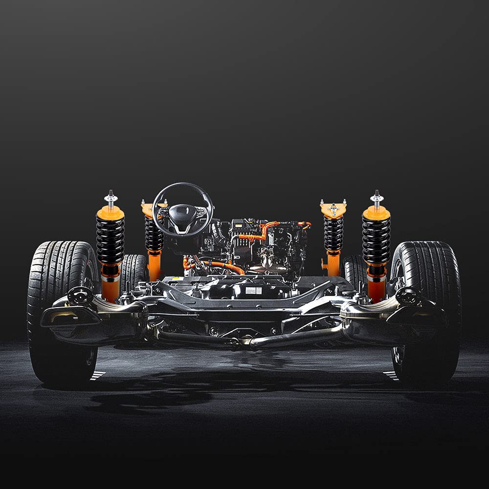 maXpeedingrods Height Adjustable Coilover Lowering Spring Shock Absorber Kit for S R53 Mk I (2002-2006)