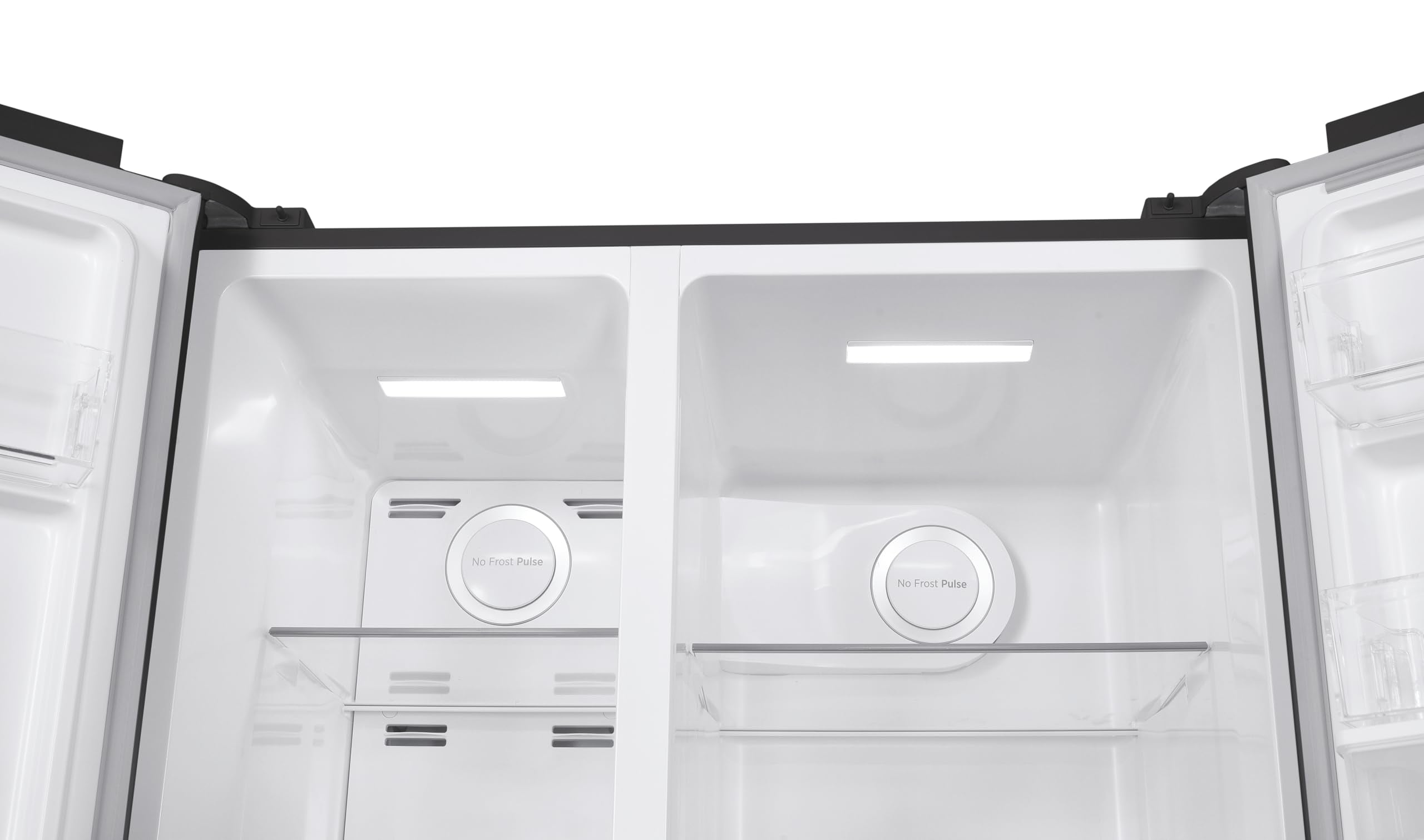 Hoover H-FRIDGE 500 MAXI Freestanding American Fridge Freezer with Water Dispenser, Side by Side, Total No Frost Technology, E Class, 532L Total Capacity, Inox, 91x67x177 cm - HHSBSO6174XWDK-1