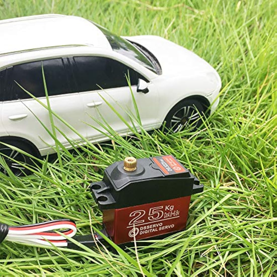 ANNIMOS Pack of 2 Digital Servo 25KG Full Metal Gear High Torque Waterproof for RC Car Crawler Robot