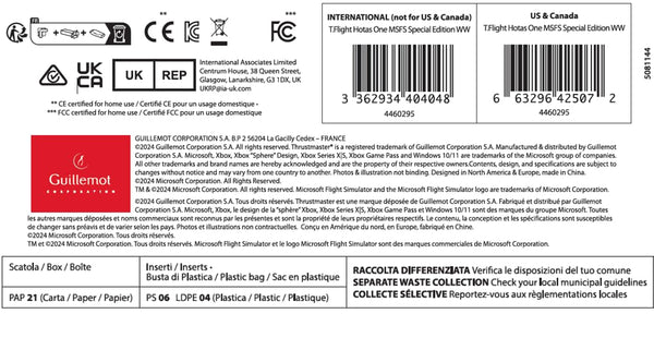 Thrustmaster T.Flight Hotas One Microsoft Flight Simulator Edition - The best-selling HOTAS to get started, now with the official license from Microsoft Flight Simulator on Xbox Series X|S and PC.