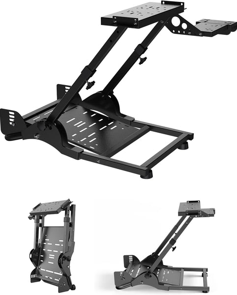 PXN A10 Racing Wheel Stand, Foldable Steering Wheel Stand - Compatible with V3, V900, V9, V9 Gen2, V10, V99, G27, G29, G920, G923, T248, T300, TGT- Racing Simulator Cockpit, Driving Sim Racing Rig