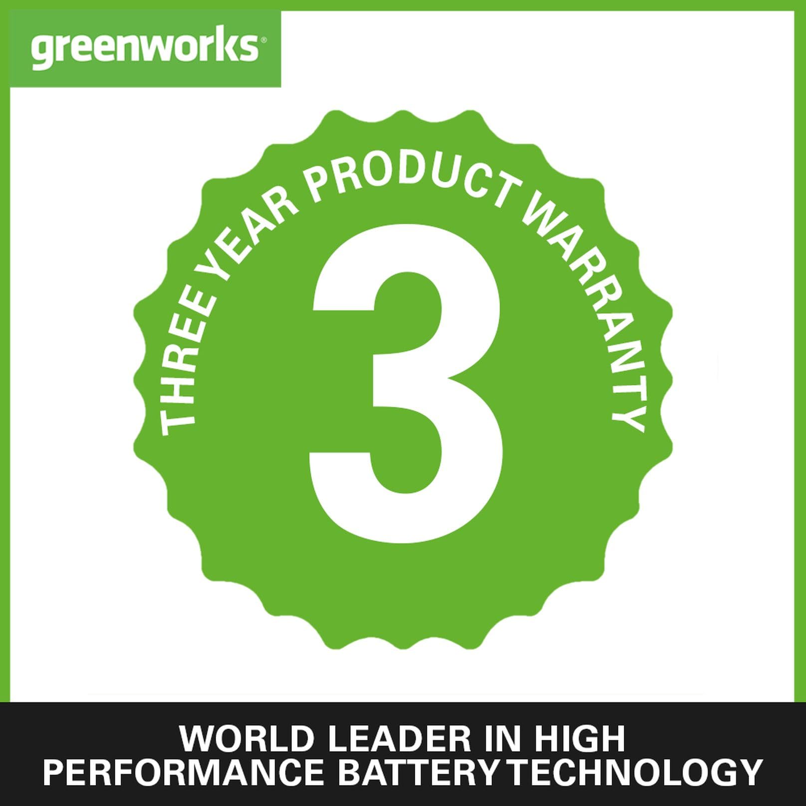 Greenworks G24X2LM36K4X Cordless Lawnmower for Lawns up to 420m², 36cm Cutting Width, 40L Bag PLUS Two of 2x24V(48V equivalent) 4Ah Batteries & Twin Charger, 3 Year Guarantee