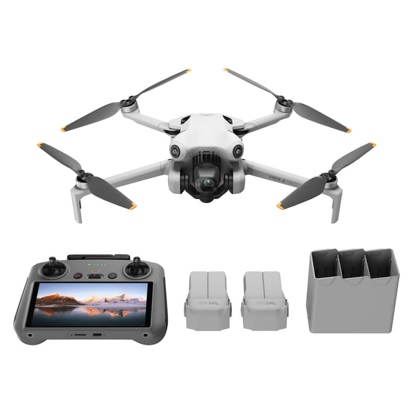 DJI Mini 4 Pro (DJI RC 2), Folding Mini-Drone with 4K HDR Video Camera for Adults, Under 0.549 lbs/249 g, 34 Mins Flight Time, 20 km Max Video Transmission Distance, Omnidirectional Vision Sensing