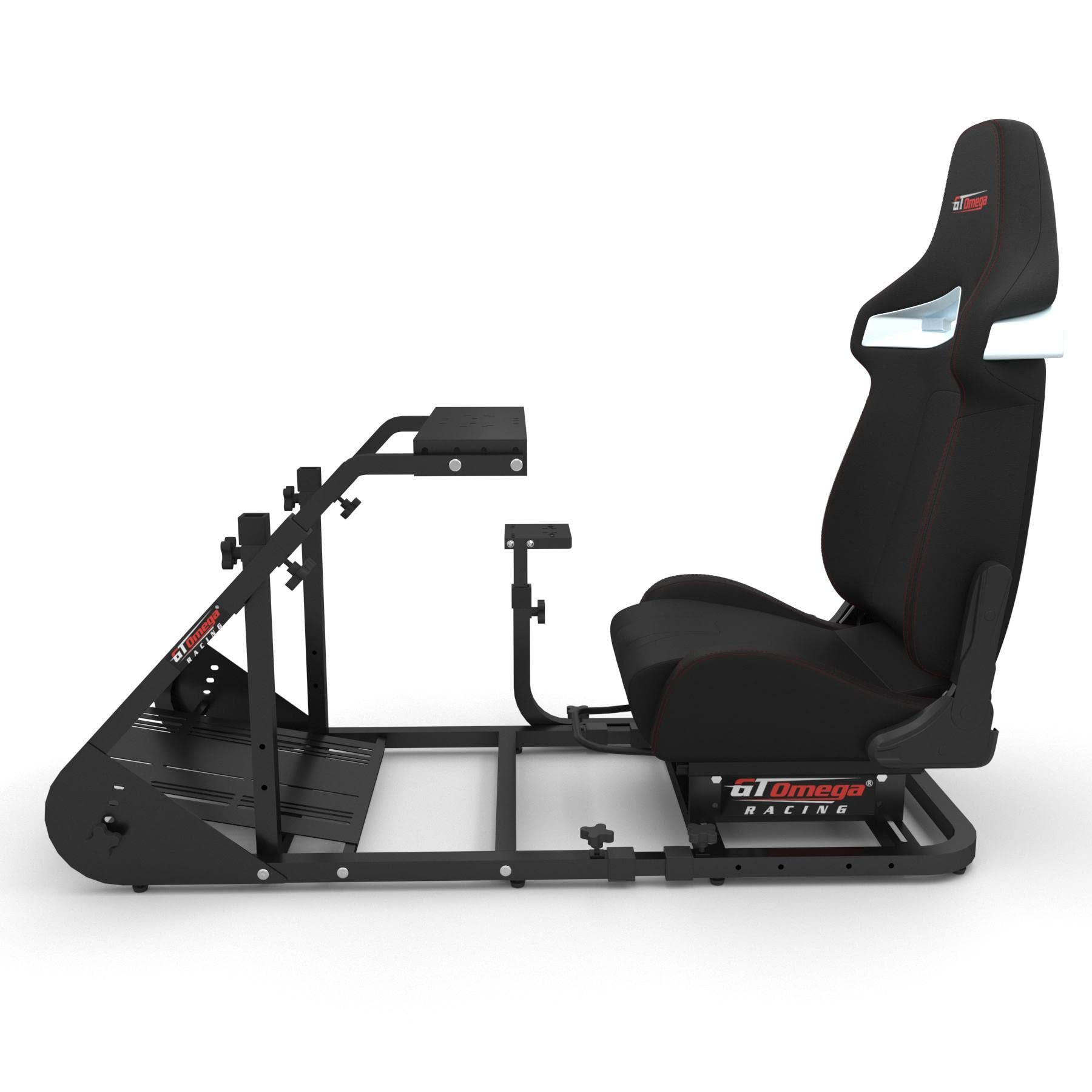 GT Omega ART Racing Simulator Cockpit RS9 Gaming Console Seat for Thrustmaster T300RS Steering Wheel Pedals & TH8A, TH8RS Shifter TX Ferrari 458 Italia PS4 Xbox, with Stand & Reclinable Chair Rails
