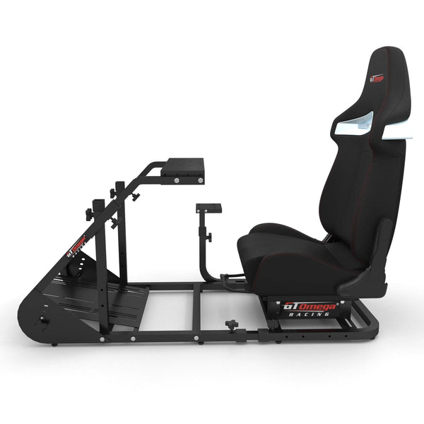 GT Omega ART Racing Simulator Cockpit RS9 Gaming Console Seat for Thrustmaster T300RS Steering Wheel Pedals & TH8A, TH8RS Shifter TX Ferrari 458 Italia PS4 Xbox, with Stand & Reclinable Chair Rails