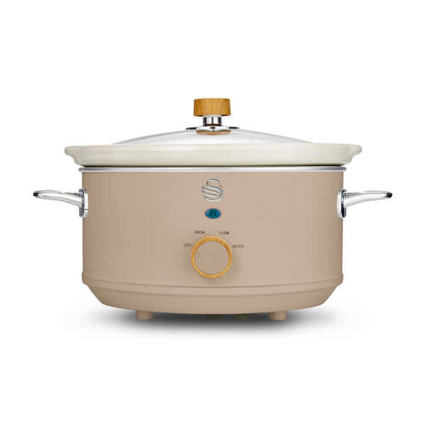 Swan SF17021GRYN Nordic Slow Cooker with 3 Temperature Settings, Keep Warm Function, 3.5L, 200W, Matte Grey