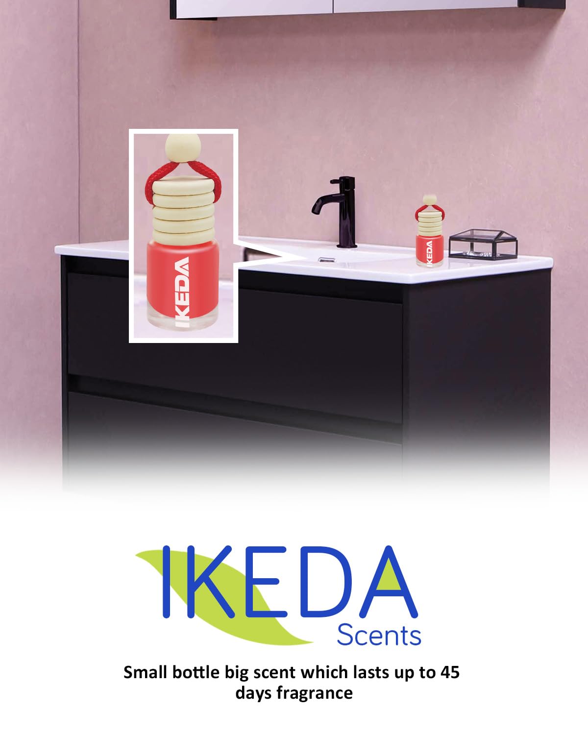 Ikeda scents Ikeda Car Air Fresheners | Automotive Hanging Pendant | Auto Perfume Diffuser with Real Oil | Strong and Long Last Fragrance | Fresh Smell Cover Odours | Car Accessories for Men Women