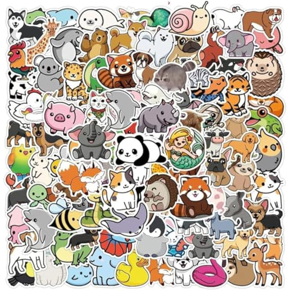 Animal Stickers | 200PCS | Cute Stickers Packs for Adults Teens Adults, Kawaii Scrapbook Stickers, Vsco Vinyl Waterproof Decals for Skateboard, Water Bottle, Guitar, Computer, Scooter, Laptop