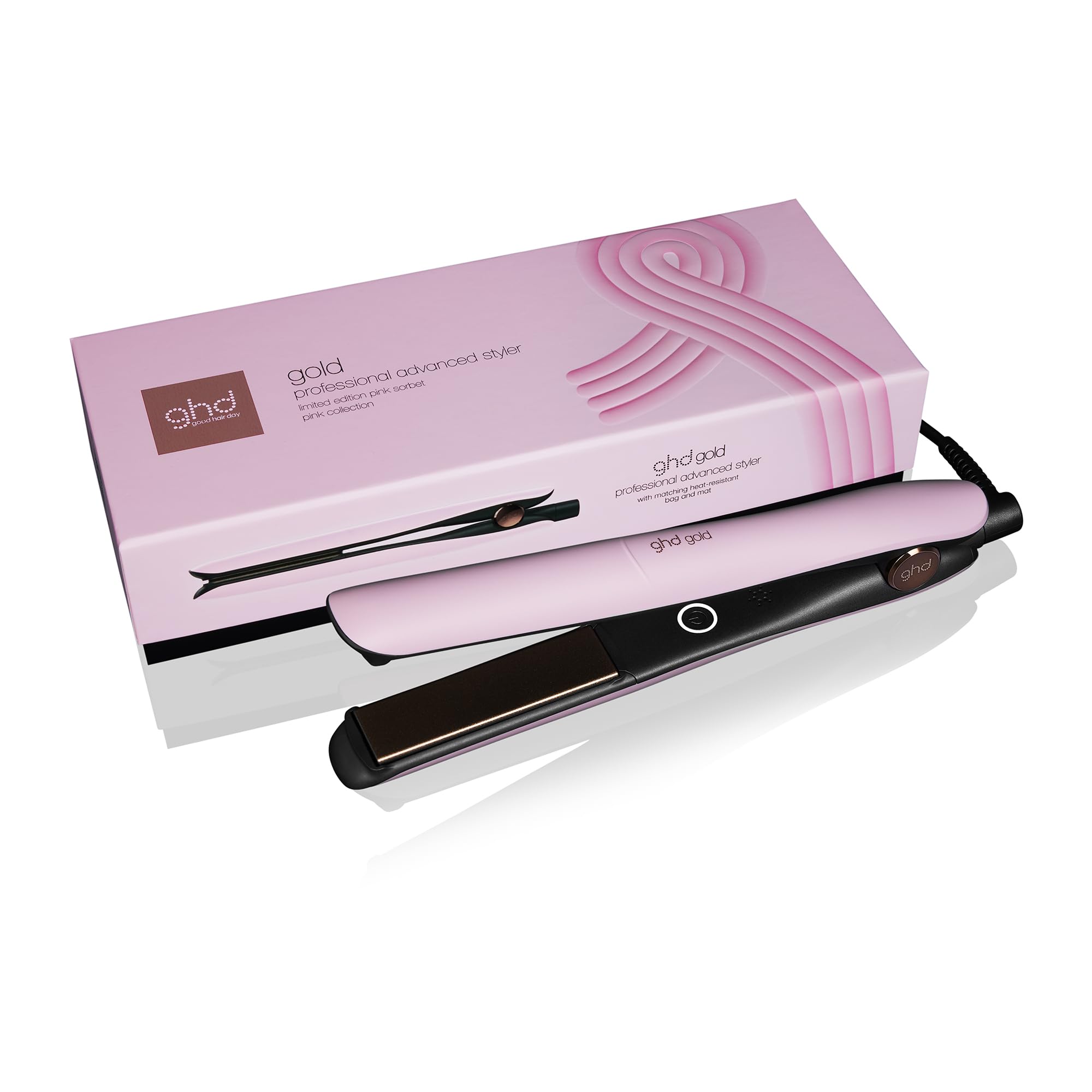 ghd Gold Hair Straightener & Styler - Professional Styling, for Sleek, Smooth Styles with More Shine - for All Hair Types (UK Plug)