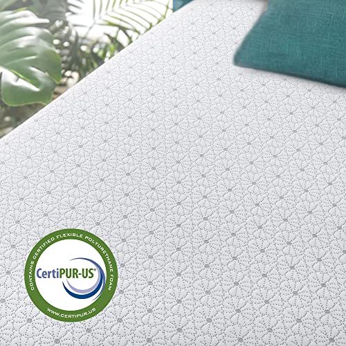 ZINUS Single Mattress - Memory Foam - 90x190cm/3x6ft - Height 13cm/5in - Medium Firmness - Orthopaedic Support with Comfort foam - Green tea Designed in UK standards