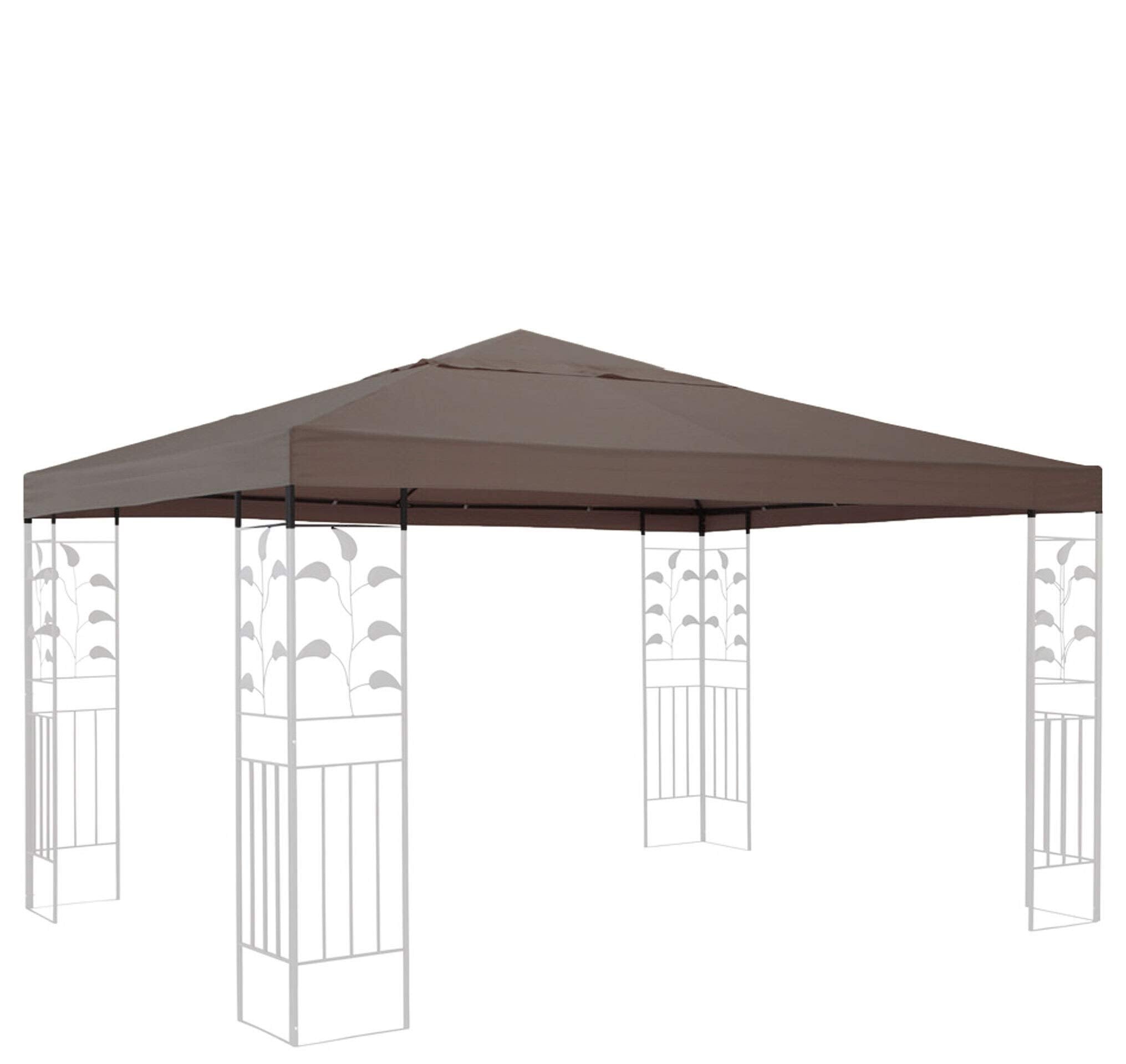 QUICK STAR Replacement Roof for Gazebo 3x3m Brown-Gray