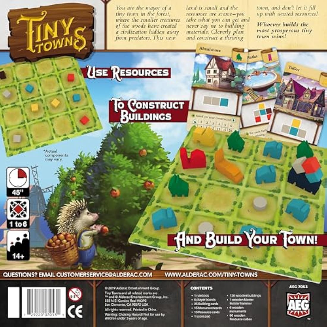 AEG Alderac Entertainment Group | Tiny Towns Deck-Building Board Game in English for age 14+ | Strategic and Competitive Game for 2-6 Players | Build the Best Tiny Town