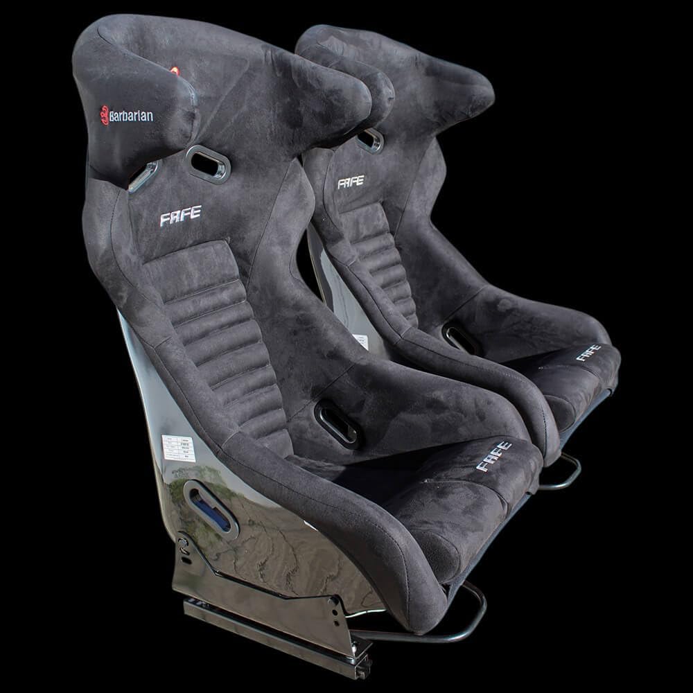 Pair of Barbarian Fixed Bucket FAFE Racing Seats Black, Track, Race, Drift