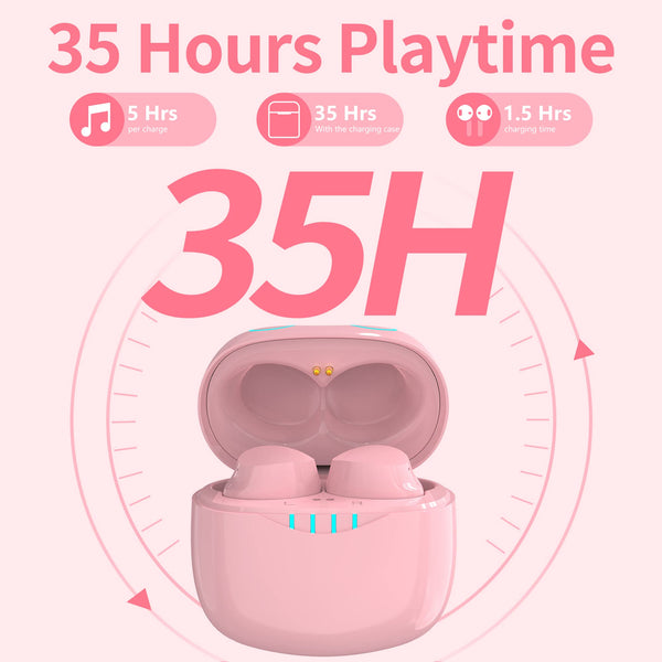 Earbuds for Kids Cute Design in-Ear Wireless Earphones for Kids Boys Adult Bluetooth 5.3 Waterproof Sport Stereo Headphones with Mic for Phone