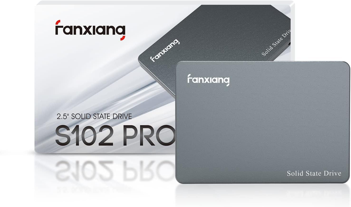 fanxiang S101 256GB SSD Internal SSD SATA III 6Gb/s 2.5" Read Speed Up to 550MB/s, Compatible with Laptops and Desktops (Black)